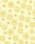 Golden Outline Floral Pattern Rug