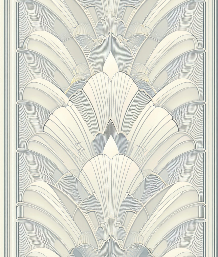 Art Deco Fan Pattern Design Rug