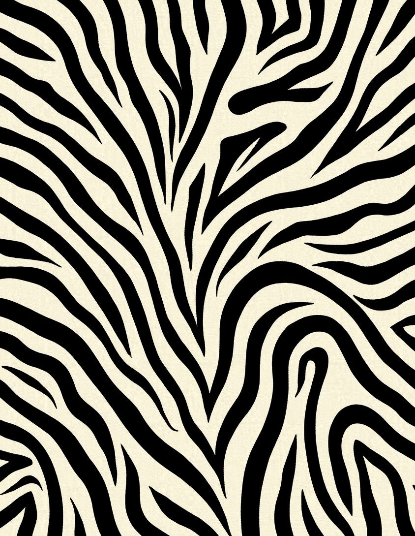 Bold Black And Cream Zebra Pattern Rug