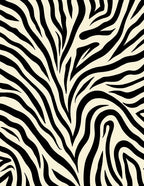 Bold Black And Cream Zebra Pattern Rug