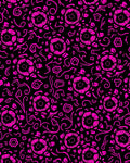 Hot Pink Floral Swirl Pattern Rug