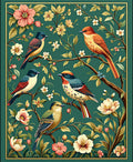 Enchanted Birds and Blooming Branches Design Rug