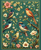 Enchanted Birds and Blooming Branches Design Rug