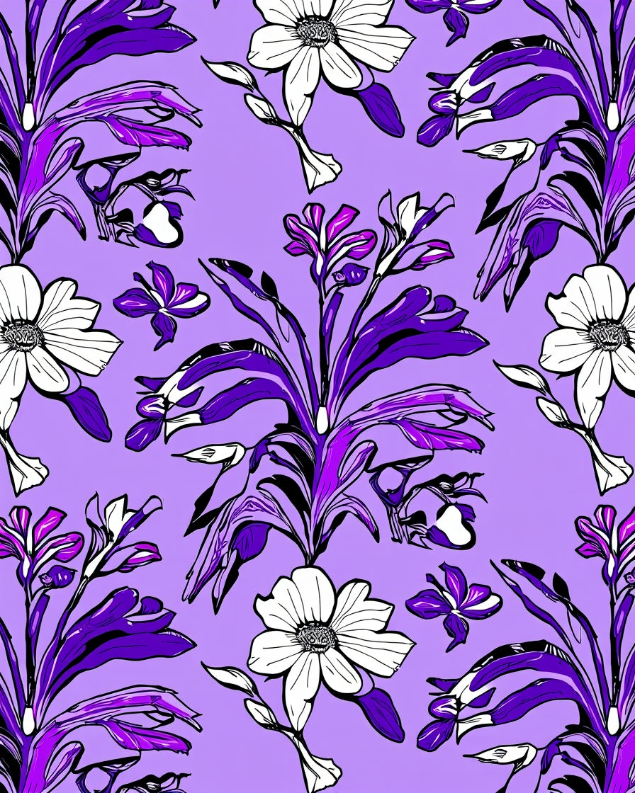Bold Abstract Floral Art Rug