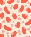 Abstract Red Bean Pattern Rug