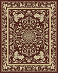 Elegant Floral Centerpiece Scrollwork Rug