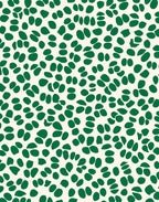 Green Pebble Scatter Abstract Pattern Rug
