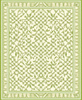 Vine Pattern With Green Lattice Design Rug