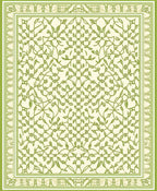 Vine Pattern With Green Lattice Design Rug