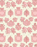 French Perfume Bottle Botanical Pattern Rug
