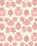 French Perfume Bottle Botanical Pattern Rug