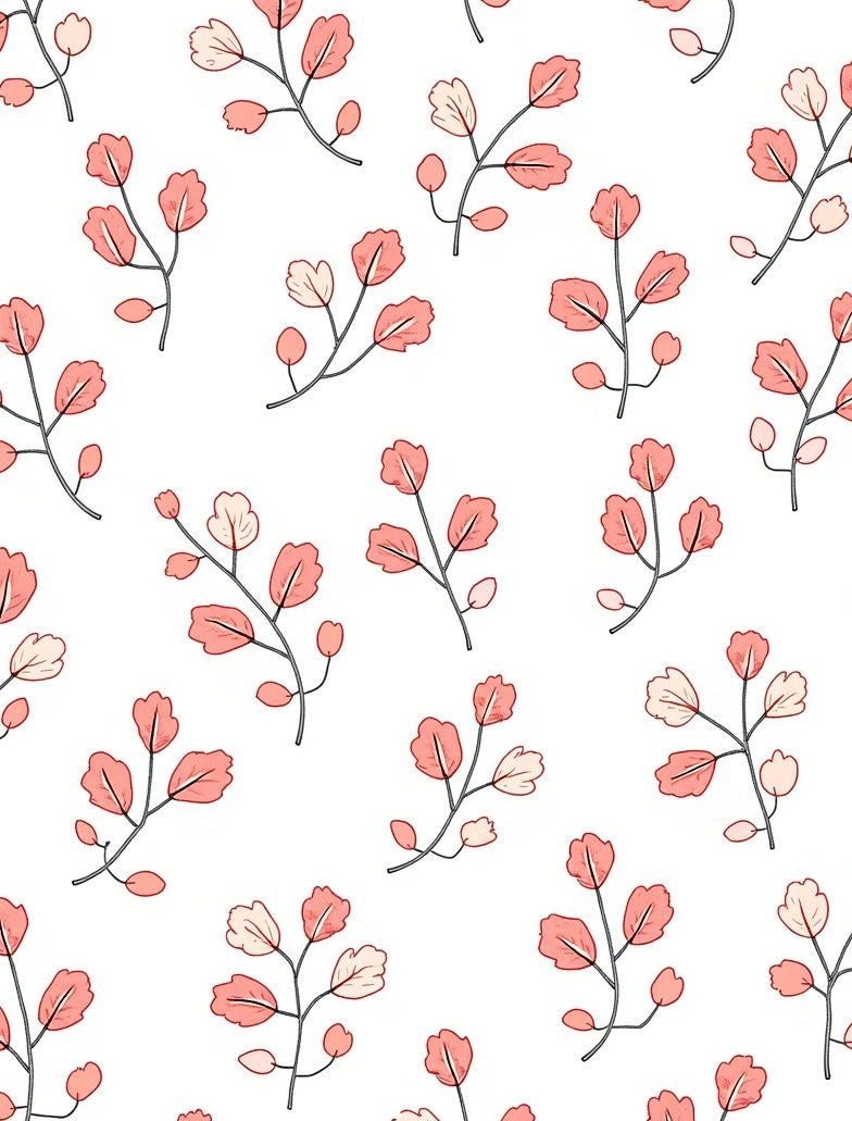 Coral Branch Pattern Rug