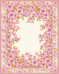 Pink Blossom Vine Border Rug