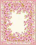 Pink Blossom Vine Border Rug