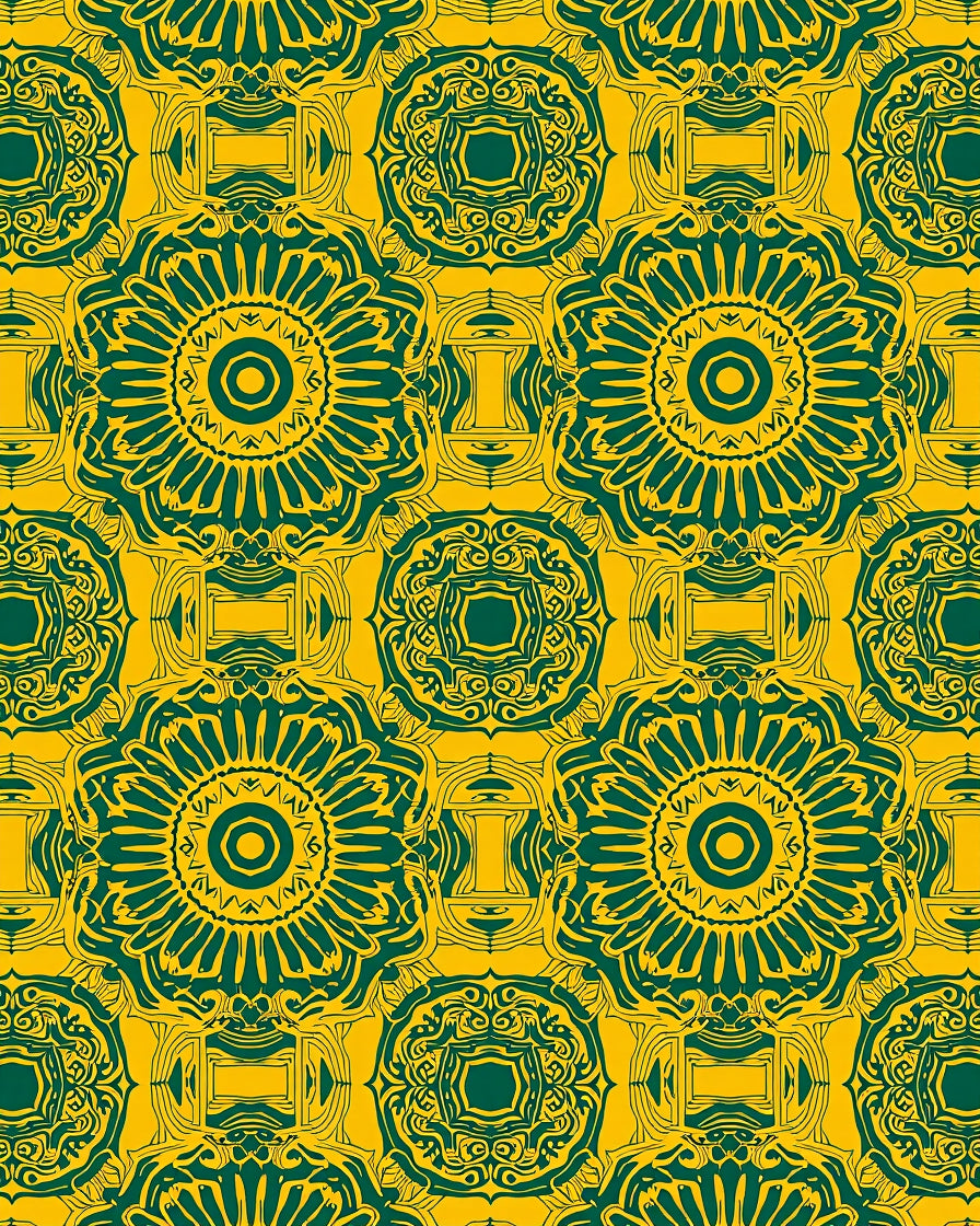Intricate Floral Mandala Pattern Rug