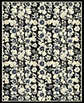 Elegant Black Floral Pattern Rug