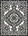 Intricate Floral Scrollwork Pattern Rug