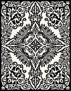 Intricate Floral Scrollwork Pattern Rug