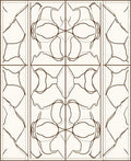 Organic Abstract Symmetric Brown Design Rug