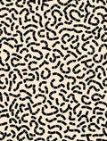 Abstract Black Brushstroke Curve Pattern Rug
