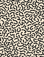 Abstract Black Brushstroke Curve Pattern Rug