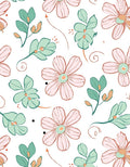 Abstract Floral Swirls Design Rug