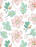 Abstract Floral Swirls Design Rug