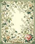 Vintage Floral Vine Pattern Rug