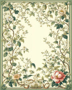 Vintage Floral Vine Pattern Rug