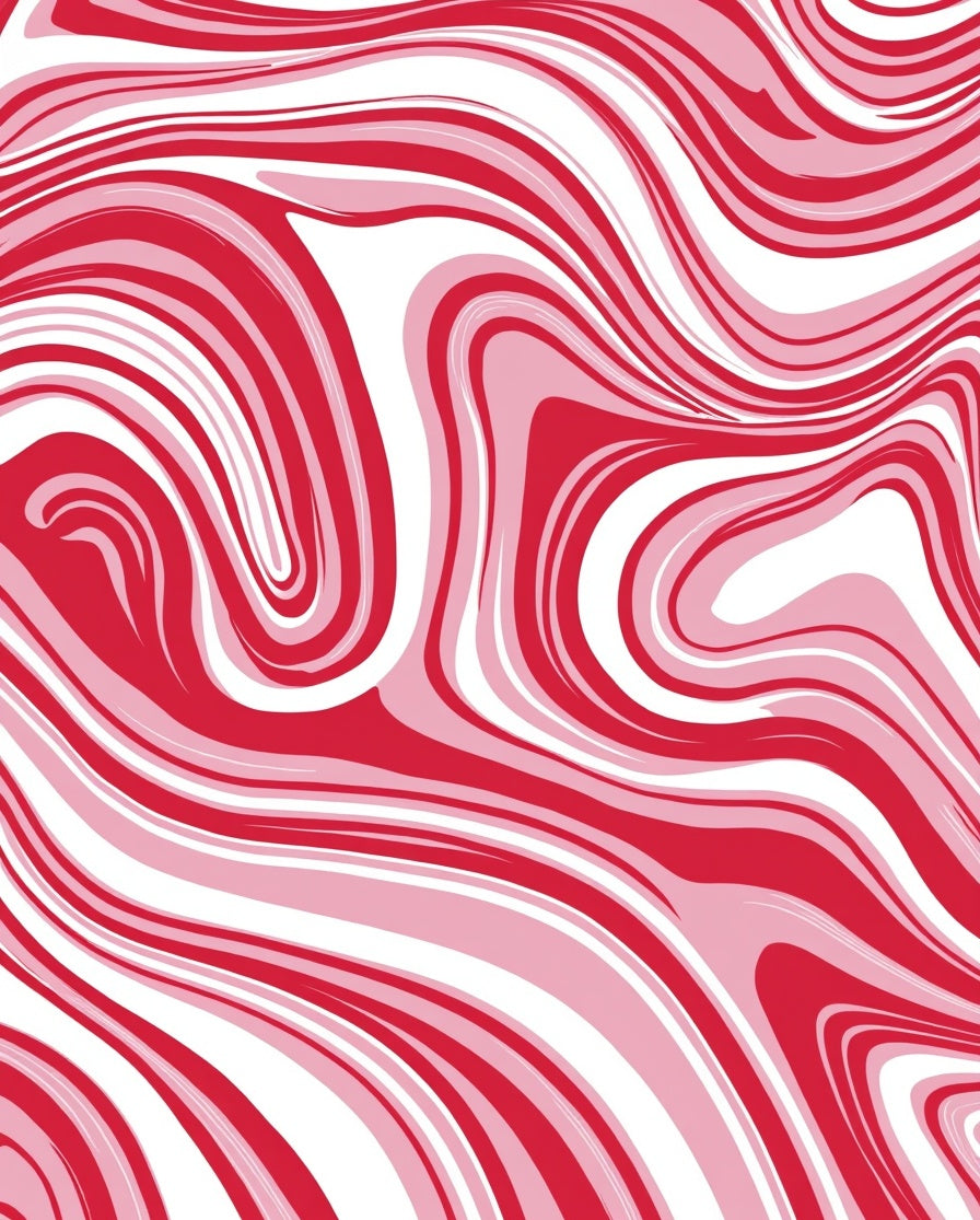 Crimson And Pink Swirl Pattern Rug