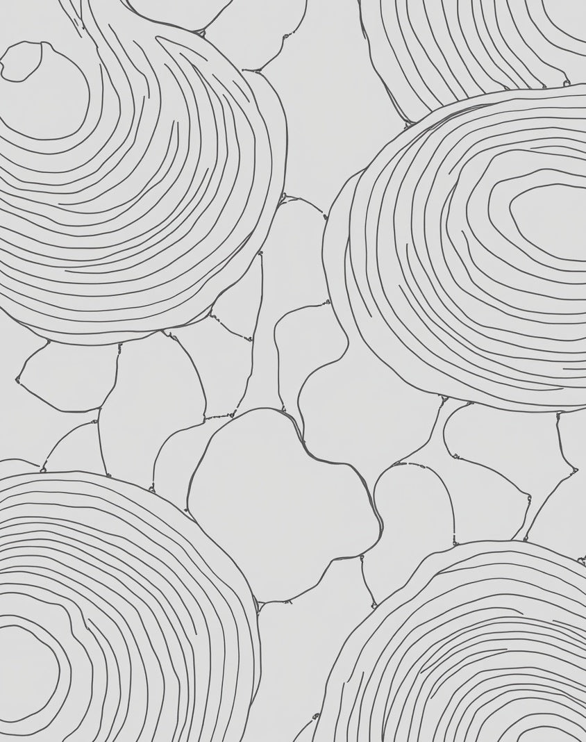 Abstract Organic Contour Pattern Rug