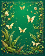 Lush Garden Butterfly Nature Pattern Rug
