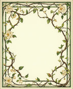 Vine and Blossom Floral Frame Rug