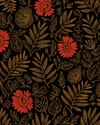 Floral Botanic Line Art Rug