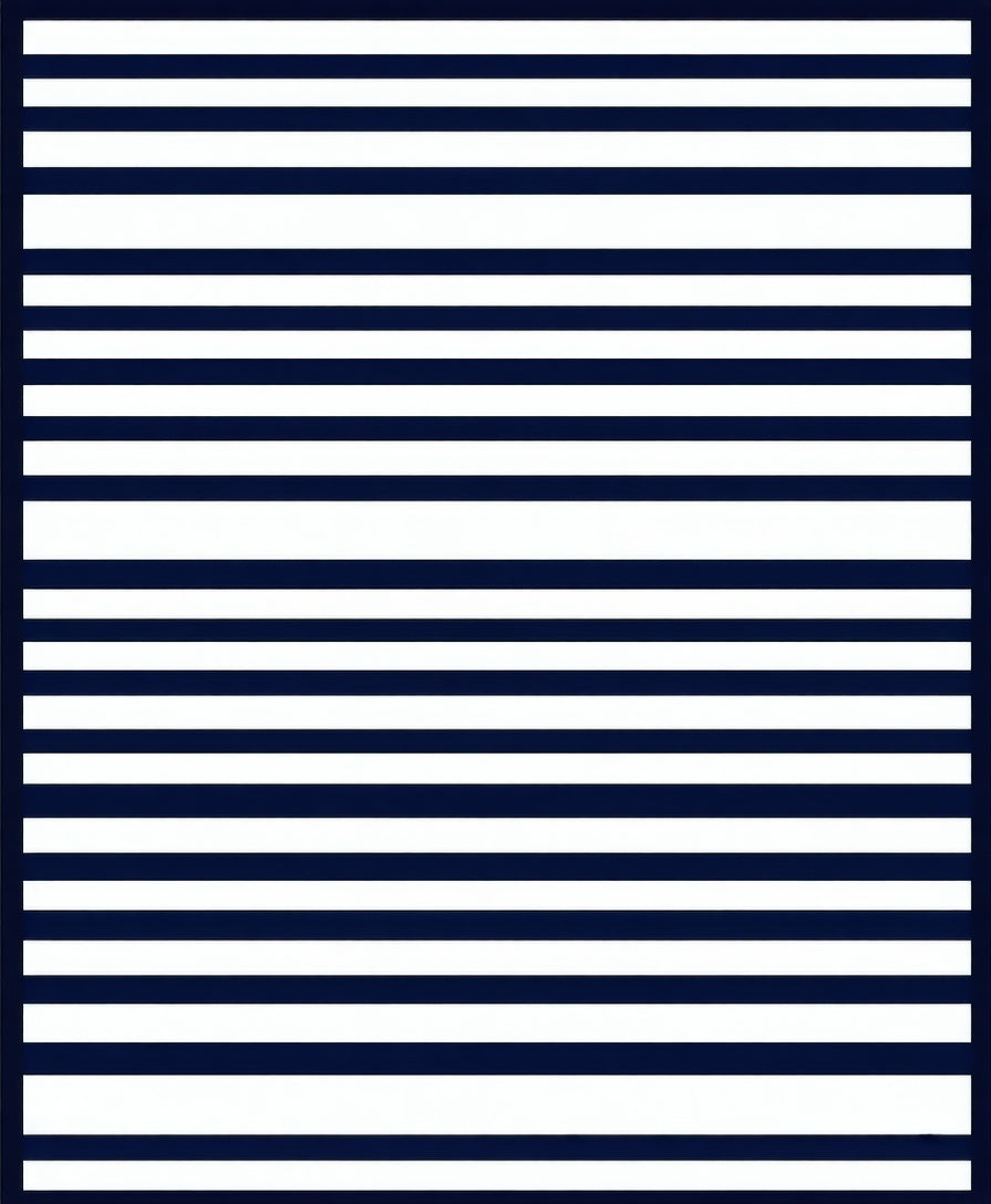 Classic Blue and White Stripe Rug