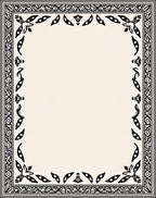 Classic Black White Floral Border Design Rug