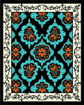 Bold Floral Inlaid Pattern Design Rug