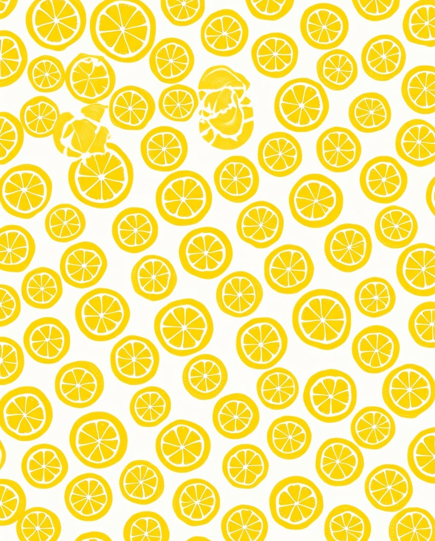 Bright Yellow Citrus Theme Rug