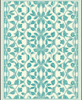 Teal Floral Vintage Pattern Rug