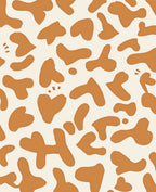 Abstract Terracotta Blob Pattern Rug