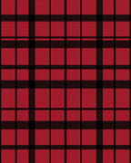 Classic Red Black Plaid Tartan Rug