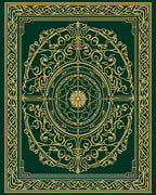 Intricate Golden Celtic Knot Design Rug