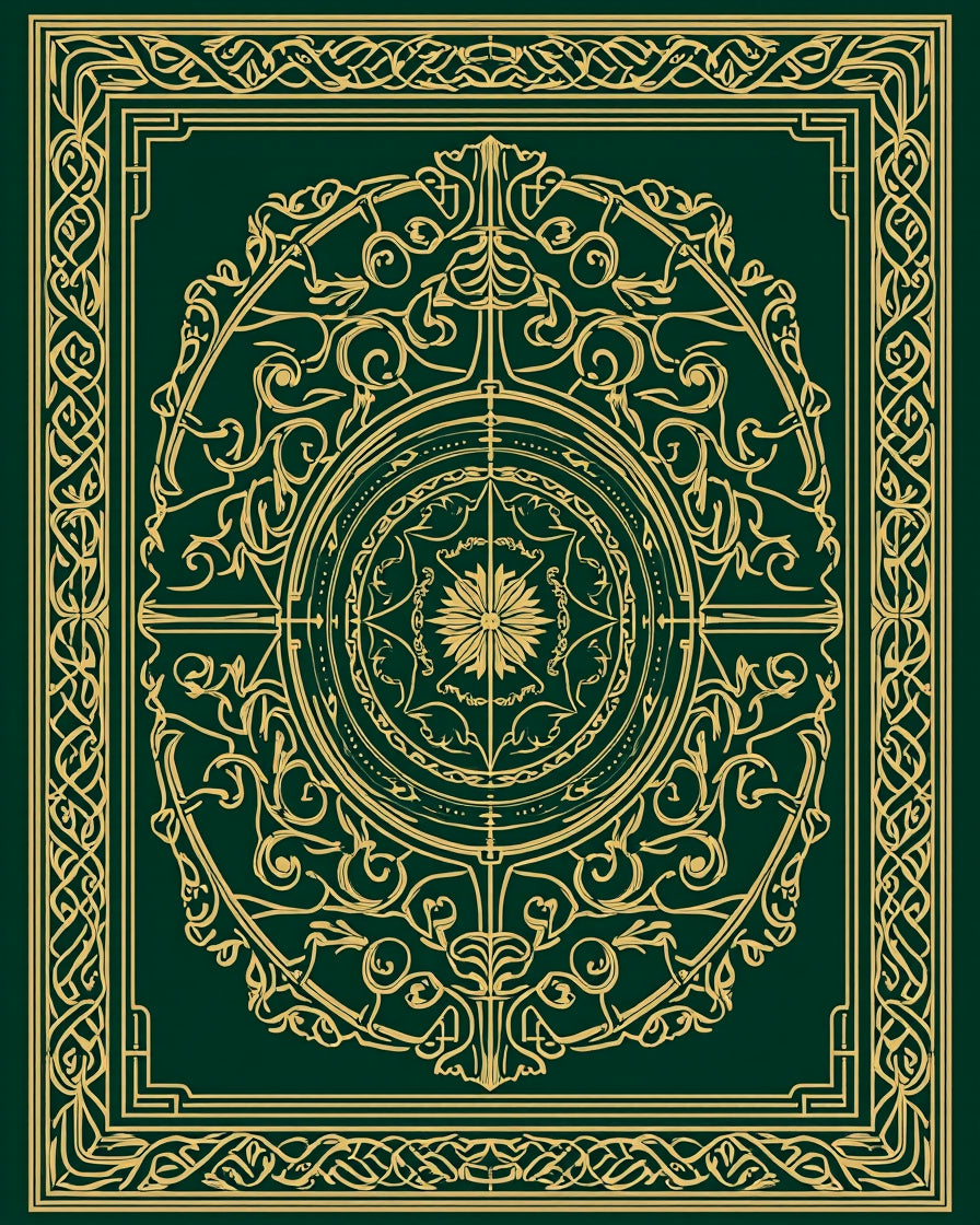Intricate Golden Celtic Knot Design Rug