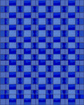 Geometric Blue Contemporary Tile Pattern Rug