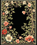 Arboreal Floral Swirl Pattern Rug