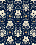 Art Nouveau Floral Damask Cream Design Rug