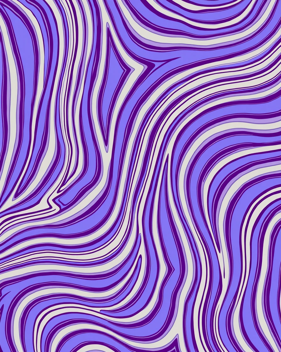 Purple Wave Pattern Rug