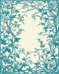 Art Nouveau Floral Vine Emerald Rug