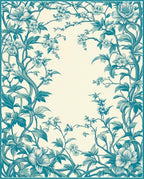 Art Nouveau Floral Vine Emerald Rug