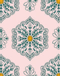 Emerald Floral Medallion Pattern Rug